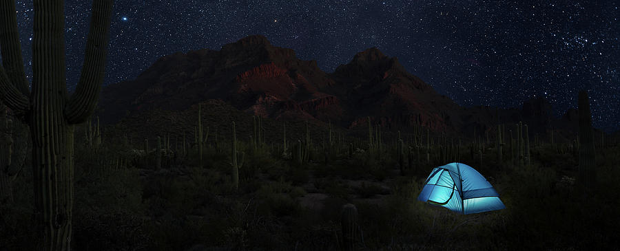 Desert Photograph - Desert Camping by Steve Gadomski