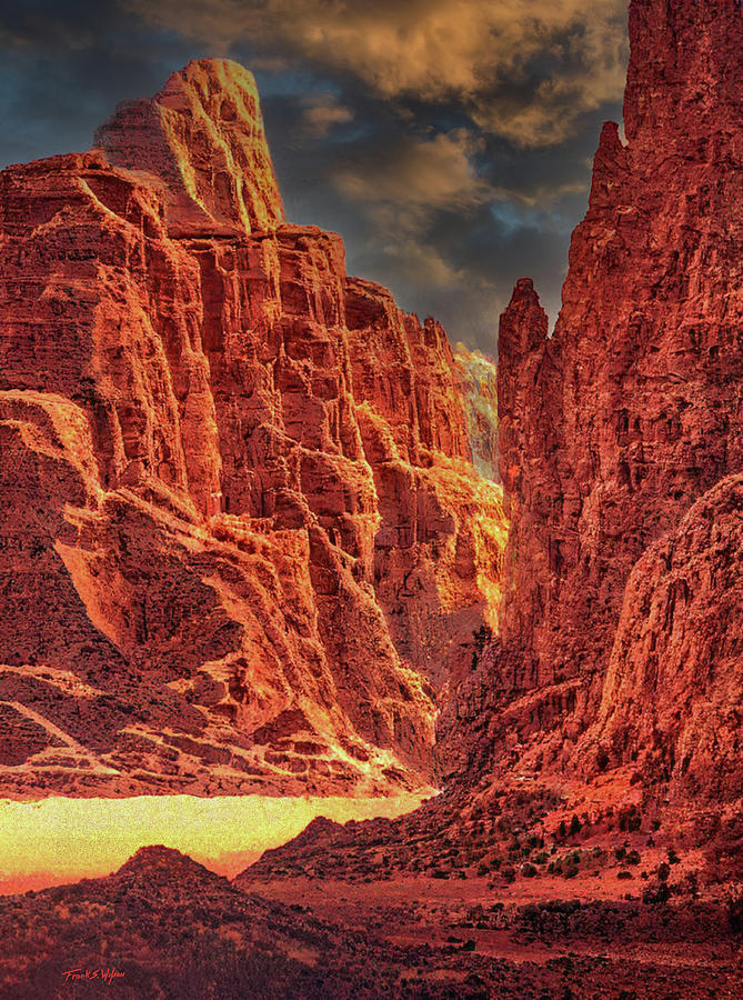 Desert Canyon D Digital Art by Frank Wilson