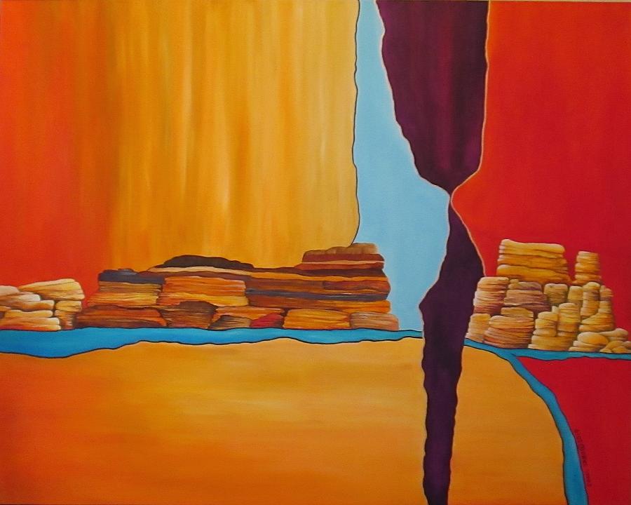 Desert Canyon Dreams Painting by Carol Sabo