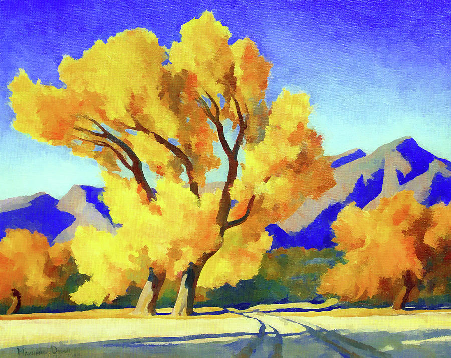 Tree Painting - Desert Cottonwoods by Jon Baran