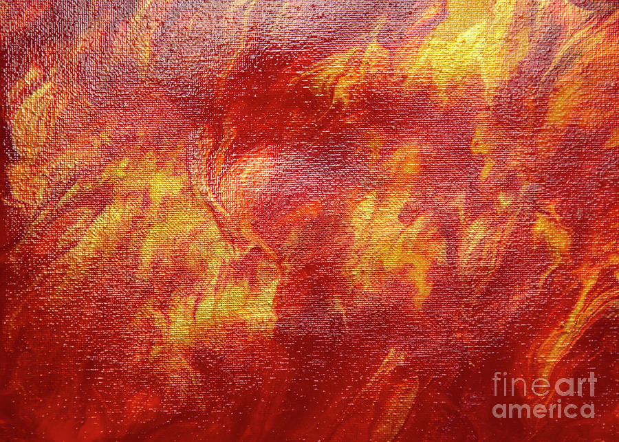 Abstract Painting - Desert Fire by Elisabeth Lucas