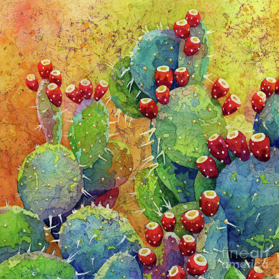 Desert Gems - Prickly Pear Painting by Hailey E Herrera
