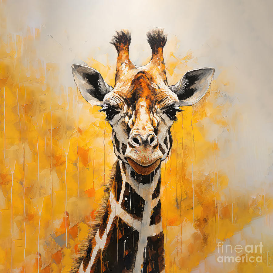 Desert Giraffe Digital Art by Elisabeth Lucas - Fine Art America