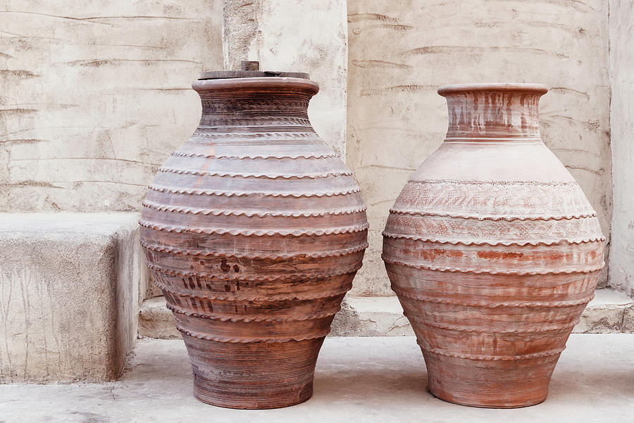 Desert Home - Ancient Antique Jars Photograph by Philippe HUGONNARD