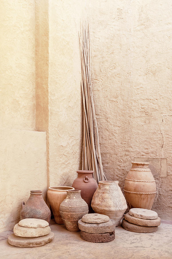 Desert Home - Antique Jars Photograph by Philippe HUGONNARD