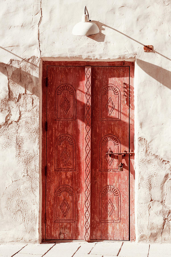 Desert Home - Old Red Door Photograph by Philippe HUGONNARD