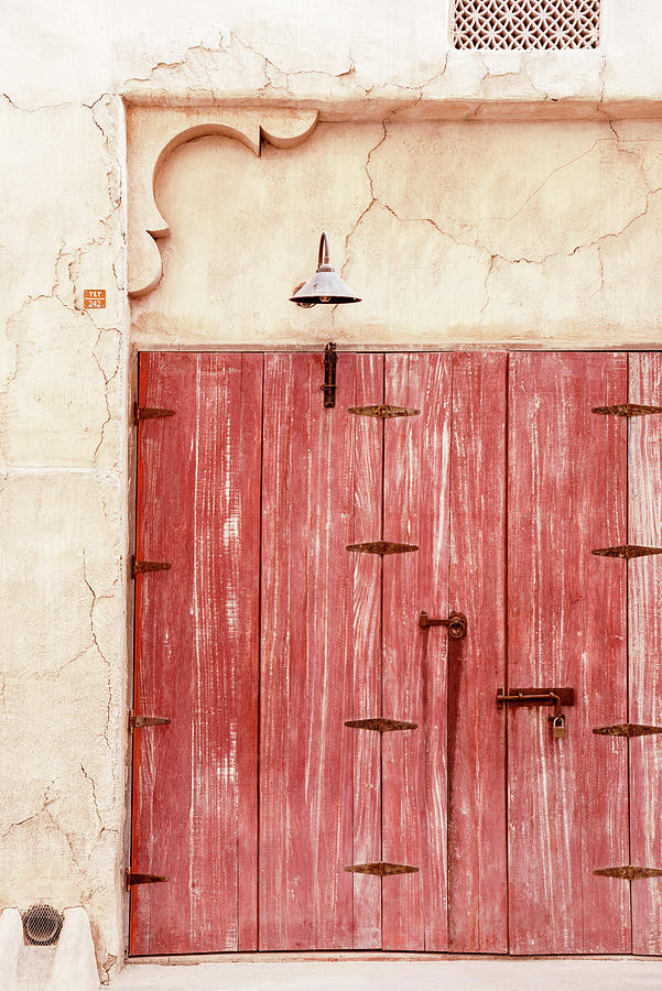 Desert Home - Old Red Shutters Photograph by Philippe HUGONNARD
