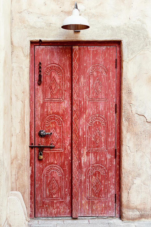 Desert Home - Red Doorway Photograph by Philippe HUGONNARD