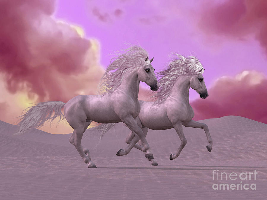 Desert Horse Fantasy Digital Art by Corey Ford