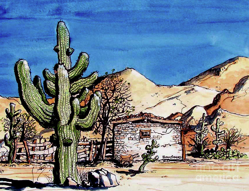 Desert House Painting by Terry Banderas