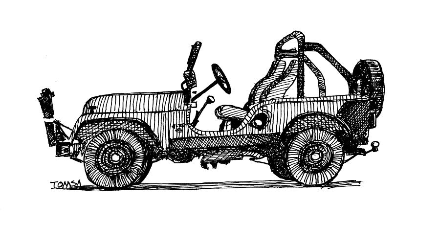 Off Road Desert Rat Drawing by Bill Tomsa