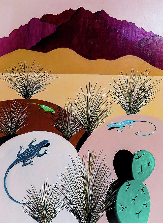 Desert Meeting Painting by Ted Clifton