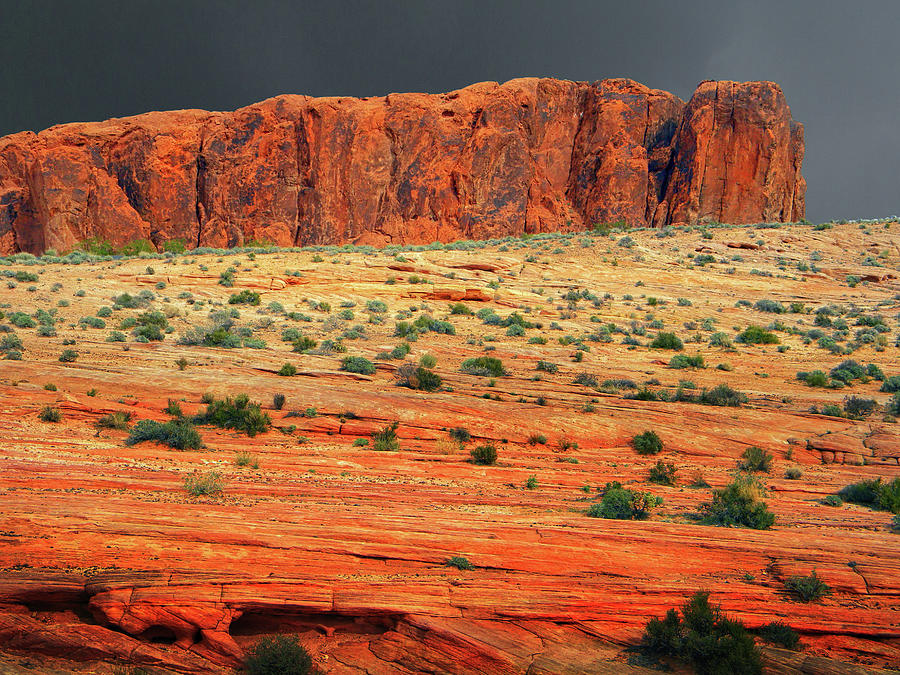 Desert Monolith Storm Photograph by Frank Wilson