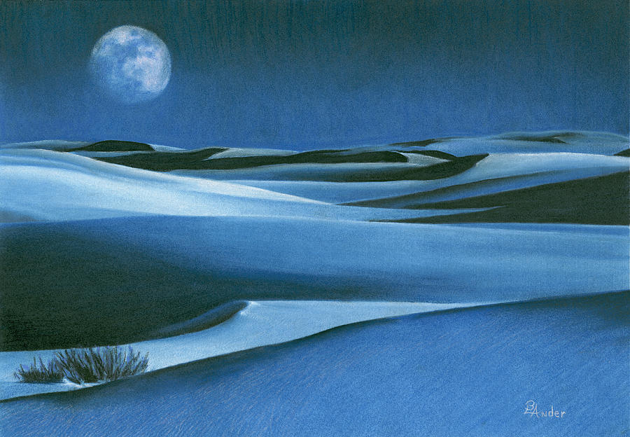 Desert Moon Drawing by Brent Ander
