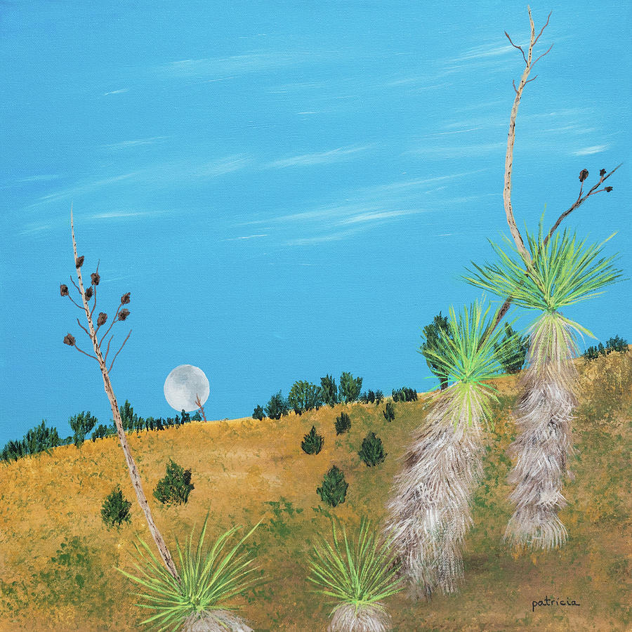 Desert Moon Painting by Patricia Gould