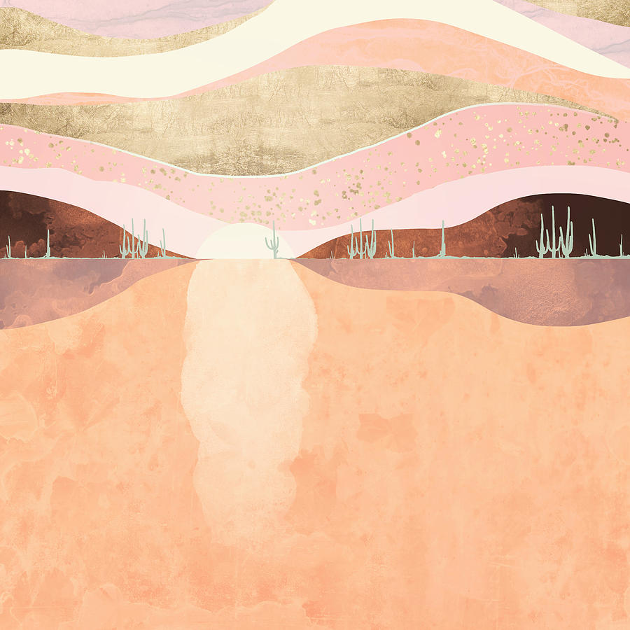 Mountain Digital Art - Desert Morning by Spacefrog Designs