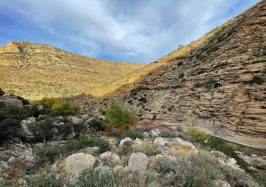 Desert Mountain Color-Sitting Bull Falls, New Mexico-Guadalupe Mountains, Lincoln National Forest Photograph by Richard Porter