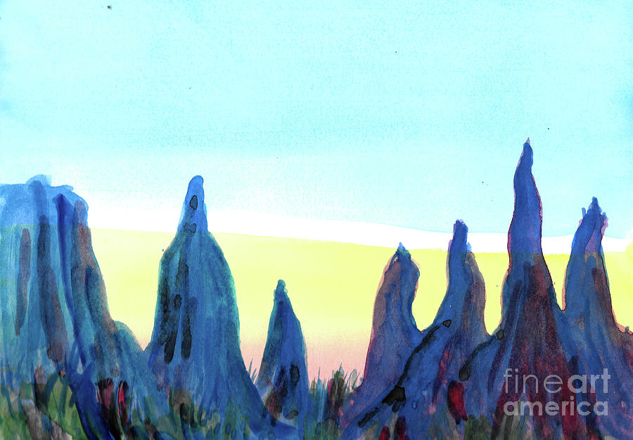 Desert Mountains 2024 Painting by Terry Banderas