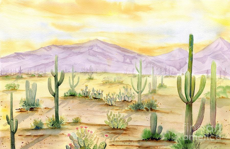 Desert Panorama  Painting by Melly Terpening