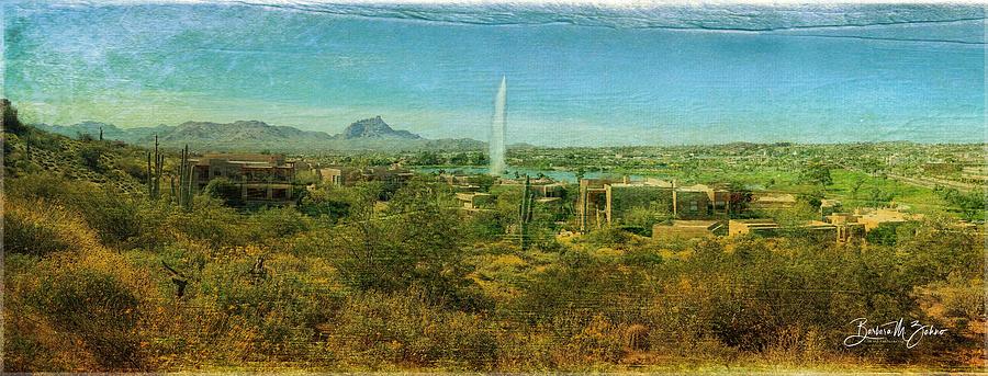 Desert Panorama - Photo Painting Photograph by Barbara Zahno