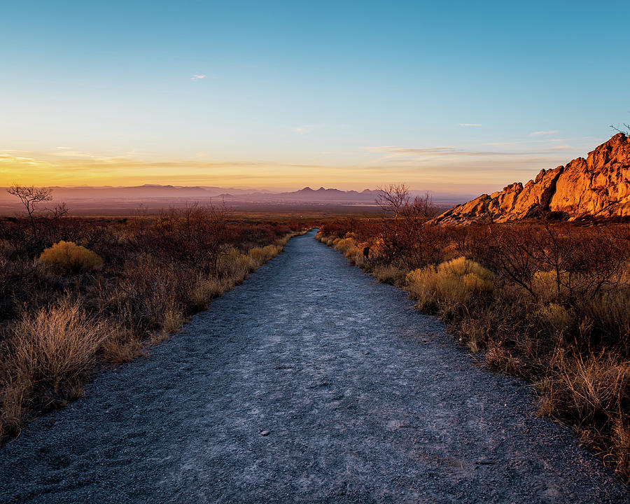 Desert Path to the Sunset Photograph by Monica Guidi - Fine Art America