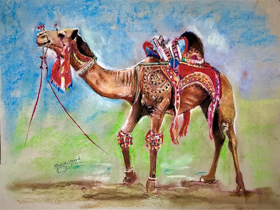 Desert queen Pastel by Khalid Saeed