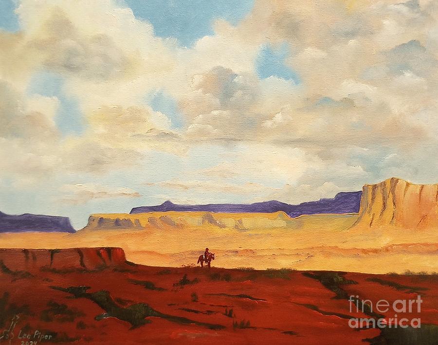 Nature Painting - Desert Rider by Lee Piper