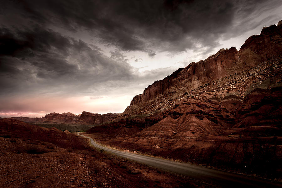 Desert Road - Dusk Photograph by Mark Gomez