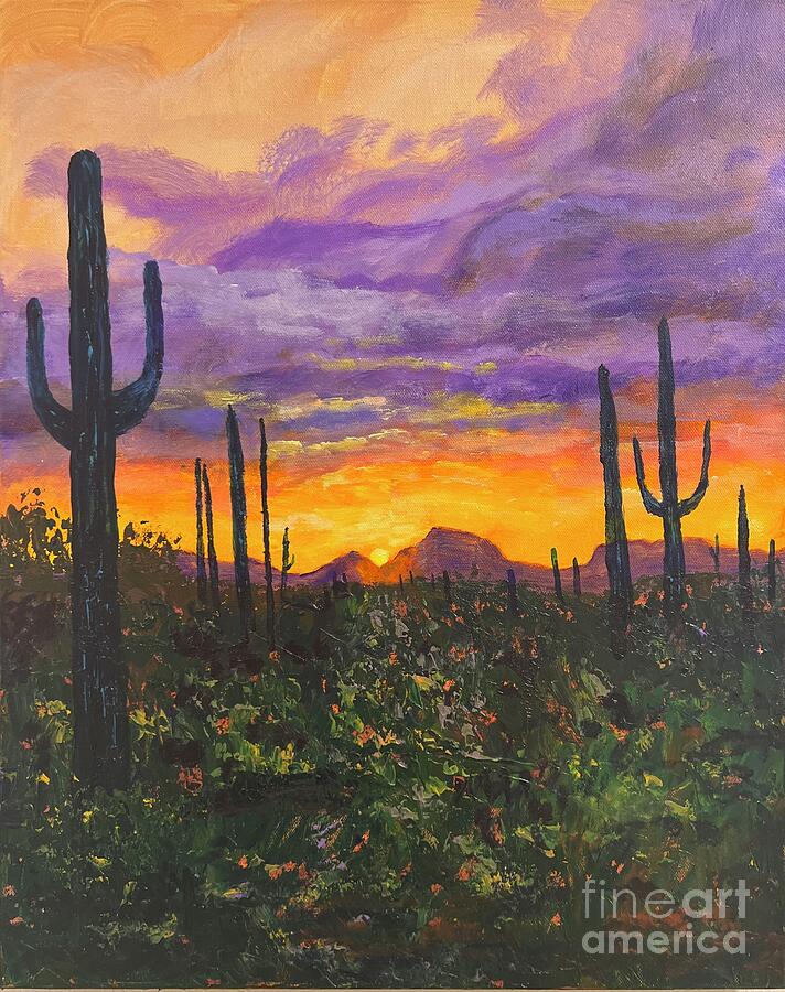 Desert Romance Painting by Darcy Fisher - Fine Art America