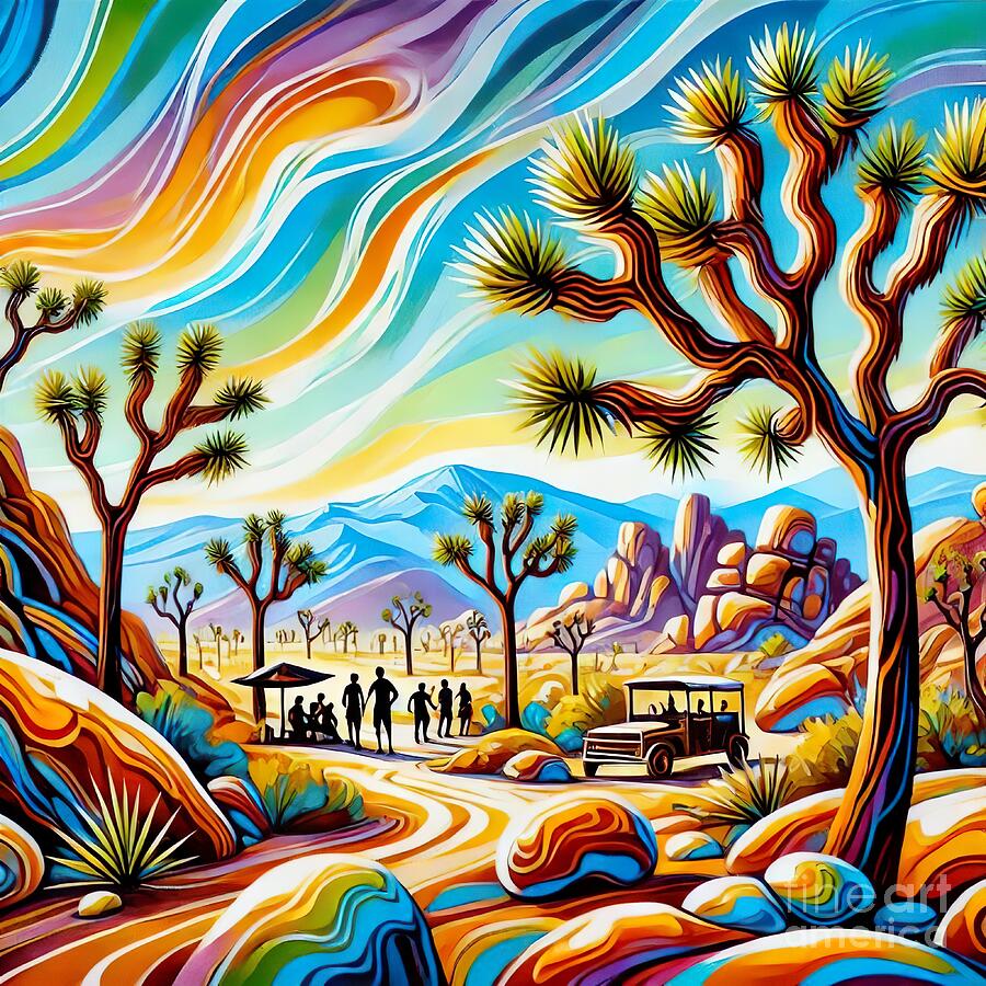 Landscape Digital Art - Desert Serenade by Retro Movie Posters Landscape Digital Art - Desert Serenade by Retro Movie Posters