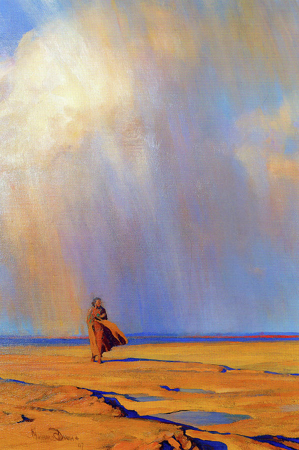 Desert Painting - Desert Shower by Jon Baran
