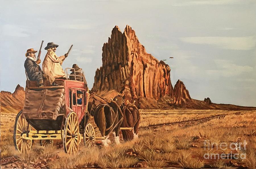 Desert stage Painting by John Huntsman