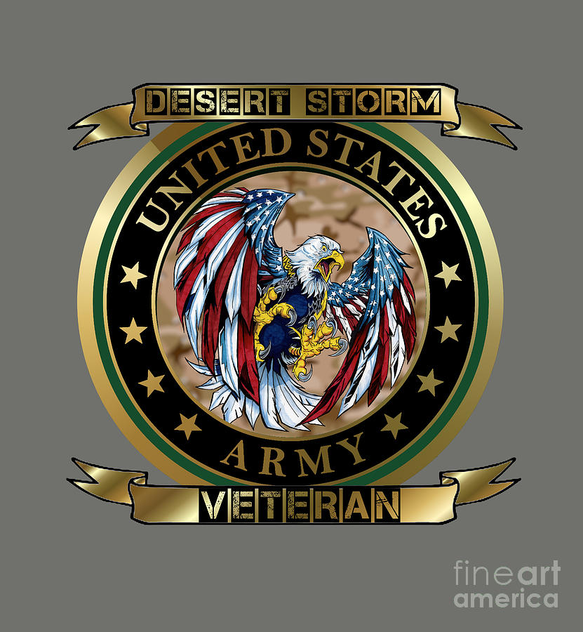 Desert Storm Army Veteran Digital Art by Bill Richards