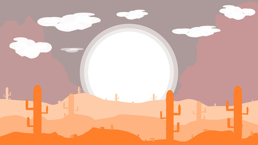 Desert Digital Art - Desert Sun by Donald Rogers Desert Digital Art - Desert Sun by Donald Rogers