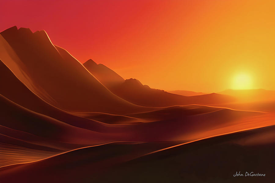 Desert Sun Mixed Media by John DeGaetano