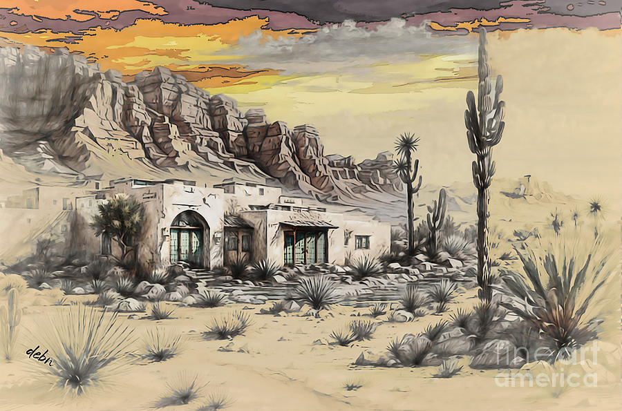 Desert Sunset Digital Art by Deb Nakano