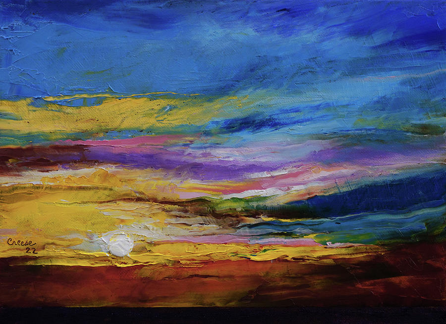 Desert Sunset Painting by Michael Creese