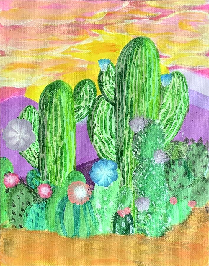 Desert Sunset Painting by Rebecca Archer - Fine Art America