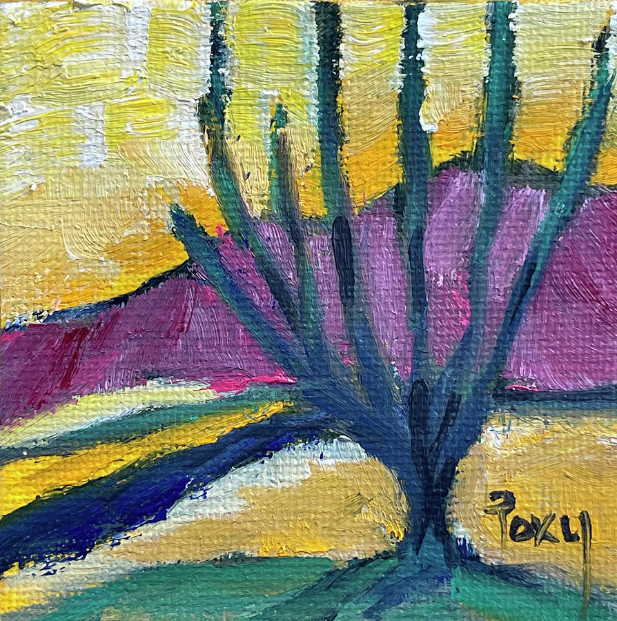 Desert Tree Painting by Roxy Rich