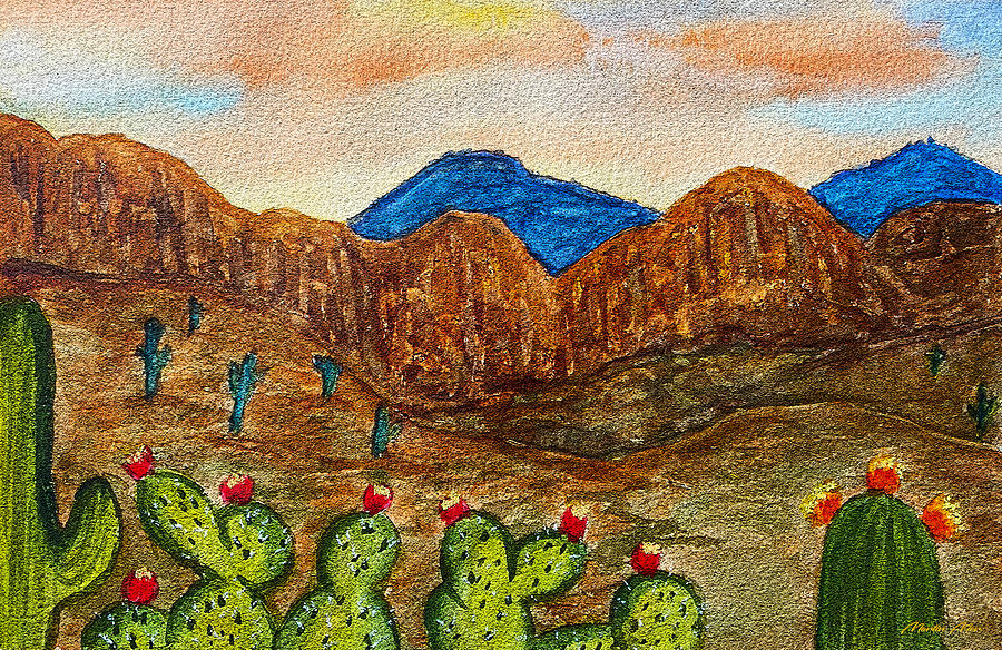 Desert View V1 Painting by Marty's Royal Art - Fine Art America