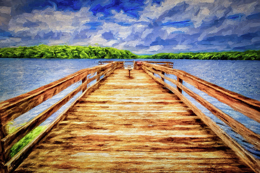 Deserted Pier ap Painting by Dan Carmichael