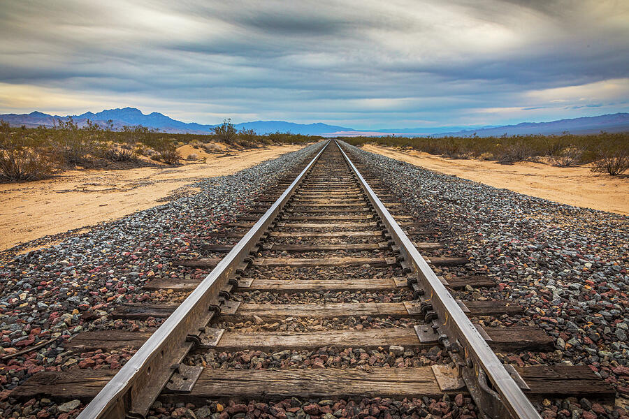 Deserted Tracks - The Mojave Photograph by Peter Tellone