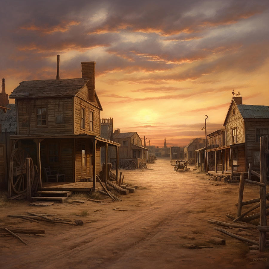 Deserted Western Town Digital Art by R Adair - Fine Art America