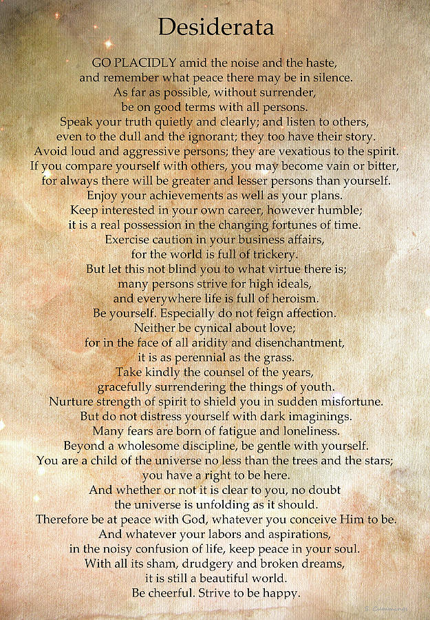 Desiderata Painting - Desiderata 8 - Inspirational Art - Sharon Cummings by Sharon Cummings Desiderata Painting - Desiderata 8 - Inspirational Art - Sharon Cummings by Sharon Cummings