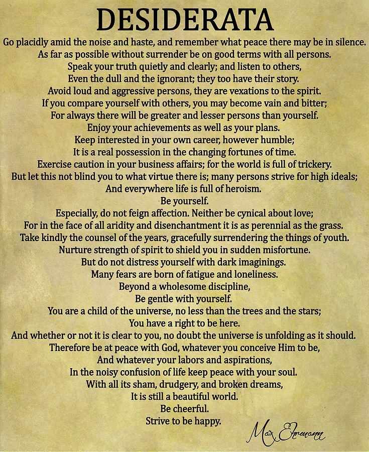 Desiderata Vintage Style Mixed Media by Dan Sproul - Fine Art America