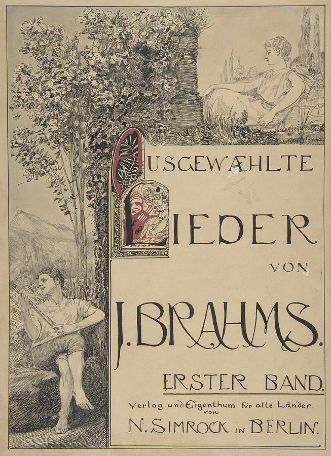 Design for a Title Page for Sheet Music. Painting by Max Klinger