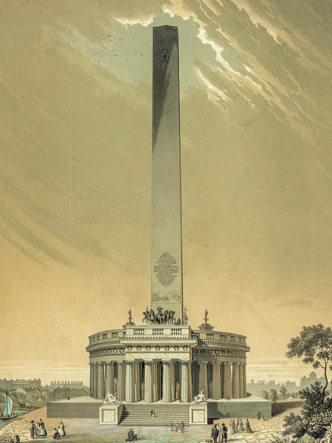 Places Painting - Design of the national Washington Monument by Fenderich Charles