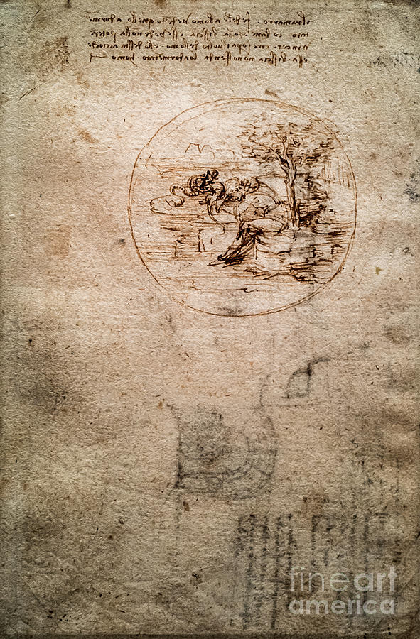 Design Sketch by Leonardo da Vinci 1496 Drawing by Leonardo da Vinci