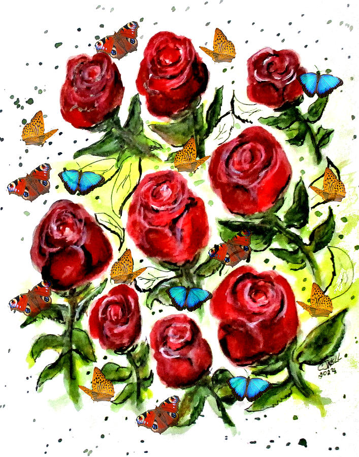 Designer Roses No5. Digital Art by Clyde J Kell