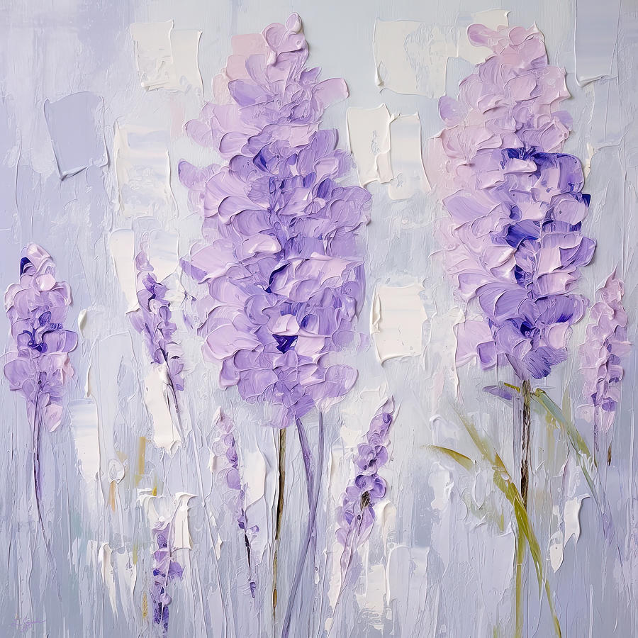 Desirous Lavender Painting by Lourry Legarde